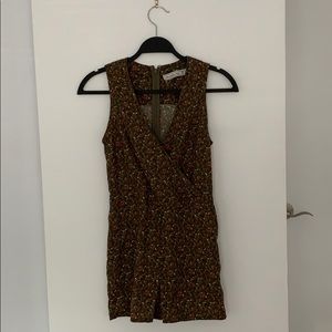 Abercrombie & Fitch olive green floral romper